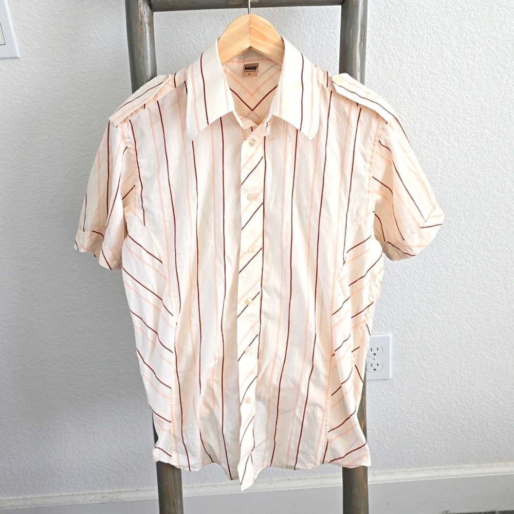 70s Retro 4You Scandinavia Men’s  Button Down size M short sleeve